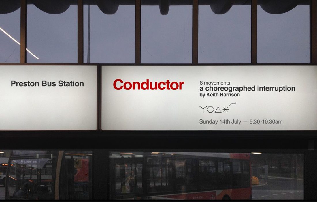 A flyer for the artwork 'Conductor 8 Movements' by Keith Harrison